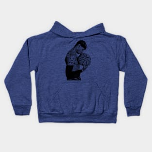Allen Iverson Vintage Halftone Style Kids Hoodie